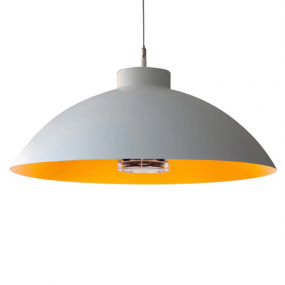 Heatsail Dome - hanglamp met afstandsbediening en verwarmingsfunctie - ø 100 x 50 cm - IP43 - wit
