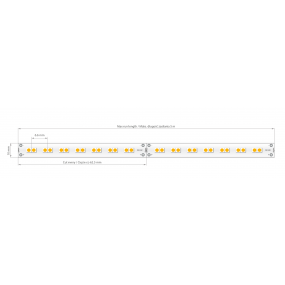 Klus LED strip - 1cm breed, 500cm lengte - 24Vdc - dim to warm - 11,5W LED per meter - 224 LEDs per meter - IP20 - 1800-3000K
