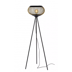 Lucide Lucas - staanlamp - Ø 40 x 150 cm - zwart & goud