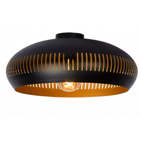 Lucide Rayco - plafondverlichting - Ø 45 x 19 cm - zwart