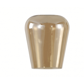Artdelight Tombo - glazen lampenkap - Ø 12,5 x 15,5 cm - amber