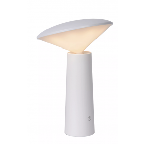 Lucide Jive - oplaadbare buiten tafellamp - Ø 13,9 x 21,3 cm - 4W dimbare LED incl. -  IP44 - wit