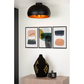 Lucide Sharan - plafondverlichting - Ø 38 x 22,5 cm - zwart