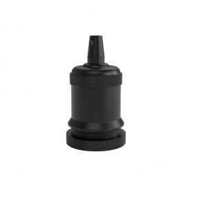 Calex - E27-fitting met cilindervormige kabelhouder - Ø 5 x 7,1 cm - mat zwart