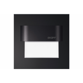 Skoff Tango LED - inbouw wandverlichting - 73 x 73 mm, past in 60 mm inbouwdoos - zwart - 230V - 4000K