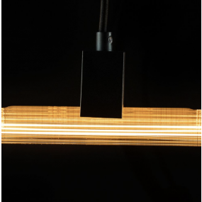 Segula LED lamp - Linear Rippled - Ø 3 x 30 cm - S14d - 5W dimbaar - 2200K - transparant