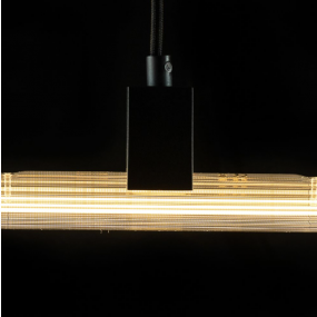 Segula LED lamp - Linear Rippled - Ø 3 x 50 cm - S14d - 6,2W dimbaar - 2700K - transparant