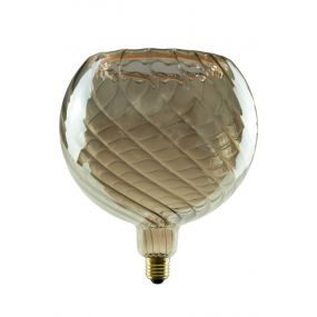 Segula LED lamp - Floating Line Twisted - Ø 20 x 23 cm - E27 - 6W dimbaar - 1900K - gerookt