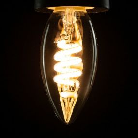 Segula LED lamp - Ambient Line - dim to warm - Ø 3,5 x 10 cm - E14 - 3,3W dimbaar - 2700K tot 2000K - transparant
