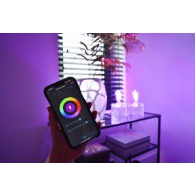 Calex Smart Rustic LED lamp - Ø 6,4 x 14,2 cm - E27 - 4,9W - dimfunctie en instelbare lichtkleur via app - 1800 tot 3000K - RGB + W