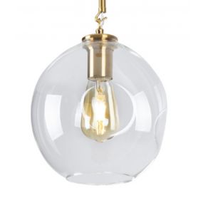 Maxlight Spirit - hanglamp - Ø 22 x 135 cm - goud en transparant