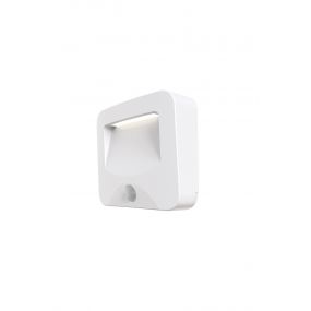 Calex Spot On Outdoor - buiten wandverlichting met dag/nachtsensor en bewegingssensor op batterijen - 9,4 x 3 x 8,2 cm - IP44 - wit