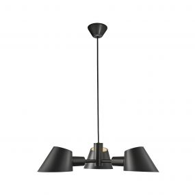 Design for the People Stay 3-Spot - hanglamp - Ø 60 x 319,4 cm - zwart