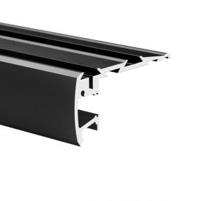 Klus STEP - LED profiel voor trapranden - 4,1 x 8 cm - 200cm lengte - zwart