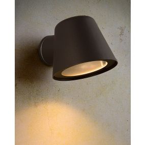 Lucide Dingo - buiten wandlamp - 11,5 x 14,5 x 9 cm - 5W dimbare LED incl. - IP44 - antraciet