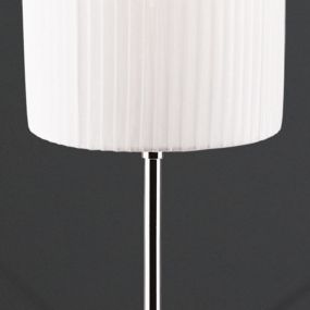 Maxlight Conrad - tafellamp - Ø 20 x 42 cm - wit en chroom