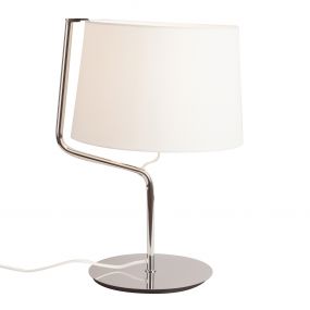 Maxlight Chicago - tafellamp - Ø 32 x 46 cm - wit en chroom