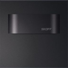 Skoff Tango Short LED - inbouw wandverlichting - 73 x 73 mm - 1,8W LED incl. - 230V - zwart - 3000K