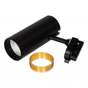 Projectlight Gemini - railspot - 6,5 x 12 x 18 cm - 13W dimbare LED incl. - zwart en goud