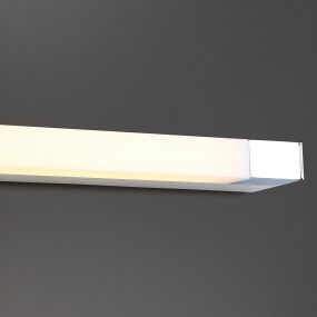 Maxlight Ren - wandverlichting - 41 x 7 x 4 cm - IP44 - geborsteld metaal en chroom
