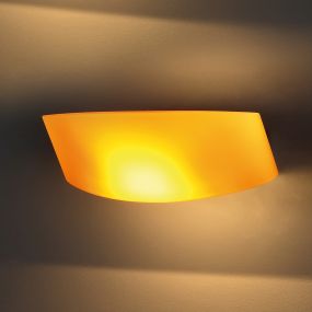 Maxlight Parete - wandverlichting - 25 x 15 x 12 cm - geel en chroom