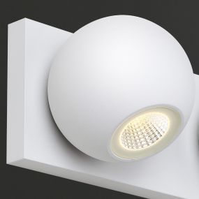 Maxlight Goal - wandverlichting - 20 x 10 x 8 cm - 2 x 4W LED incl. - IP54 - wit