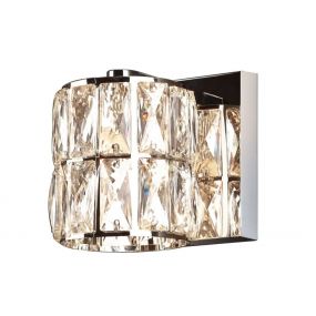 Maxlight Diamante - wandverlichting - 12 x 13 x 13,5 cm - chroom