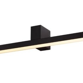 Maxlight Longbeam - spiegellamp - 60 x 7 cm - 4W LED incl. - IP54 -  zwart