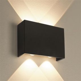 Projectlight Helmut - wandverlichting - 8 x 4 x 12,5 cm - 7W dimbare LED incl. - zwart 