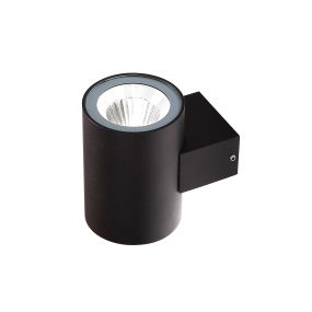 Dobac Libero SUD 6W - buiten wandlamp - 6 x 9 x 9 cm - 2 x 6W LED incl. - IP65 - zwart