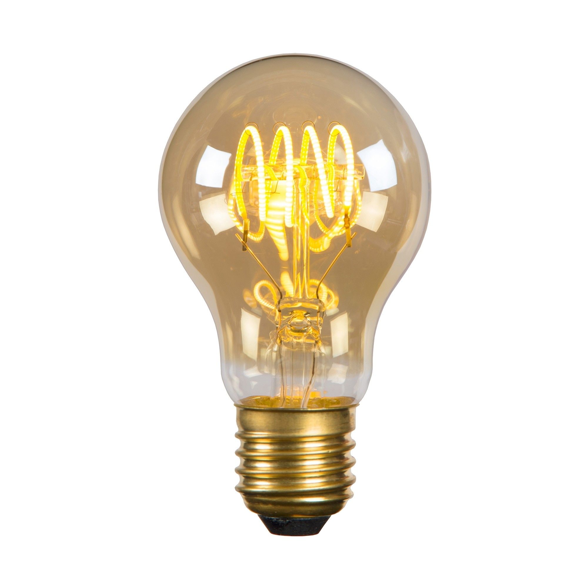 Oprichter Legende lood Lucide LED filament lamp - Ø 6 x 10,5 cm - E27 - 5W dimbaar - 2200K - amber  | Lichtkoning