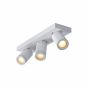 Lucide Taylor - opbouwspot 3L - 38 x 10 x 12,5 cm - 3 x 5W dimbare LED incl. - dim to warm - IP44 - wit