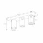 Lucide Taylor - opbouwspot 3L - 38 x 10 x 12,5 cm - 3 x 5W dimbare LED incl. - dim to warm - IP44 - wit