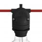 Creative Cables Eiva 2-way - siliconen kabelhouder - 6 x 7,5 cm - IP65 - zwart