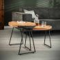 Vico Oval - bijzettafel - 66 x 47 x 48 cm - acaciahout