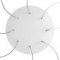 Creative Cables - Rose-One Rond plafondrozet voor 8 lichtpunten - Ø 40 x 3,5 cm - wit
