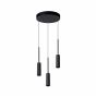 Lucide Tubule - hanglamp - Ø 26 x 169 cm - 3 x 7W LED incl. - zwart