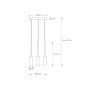 Lucide Tubule - hanglamp - Ø 26 x 169 cm - 3 x 7W LED incl. - zwart