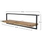 Vico Edge - wandschap - 100 x 25 x 30 cm - acaciahout
