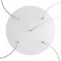 Creative Cables - Rose-One Rond plafondrozet voor 5 lichtpunten - Ø 40 x 3,5 cm - wit