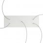 Creative Cables - Rose-One Rechthoekig plafondrozet voor 5 lichtpunten - 67,5 x 22,5 cm - wit