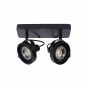 Lucide Tala LED - opbouwspot 2L - 28 x 12 x 20 cm - 2 x 12W dimbare LED incl. - zwart