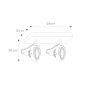 Lucide Tala LED - opbouwspot 2L - 28 x 12 x 20 cm - 2 x 12W dimbare LED incl. - zwart