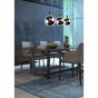 Lucide Julius - hanglamp - 105 x 28 x 165 cm - rook grijs