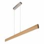 Lucide Sytze - hanglamp - 3 x 125 x 150 cm - 32W dimbare LED incl. - licht bruin en mat chroom