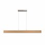 Lucide Sytze - hanglamp - 3 x 125 x 150 cm - 32W dimbare LED incl. - licht bruin en mat chroom