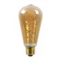 Lucide LED filament lamp - Ø 6,4 x 14,6 cm - E27 - 5W dimbaar - 2200K - amber