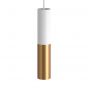 Creative Cables Double Tube - hanglamp 1L - Ø 12,5 x Ø 6 x 190 cm - geborsteld brons en wit