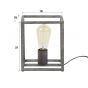 Vico Square Tube - tafellamp - Ø 25 x 30 cm - zilver (OP=OP)