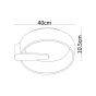 Lucide Miami - plafondverlichting - Ø 40 x 10,5 cm - 15W dimbare LED incl. - zwart